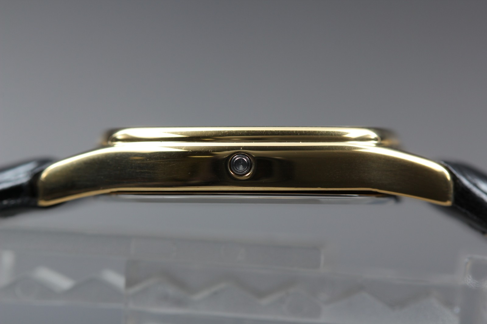 VINTAGE Omega De Ville Cal.1365 Gold Square Push Crown Quartz Women Watch JAPAN