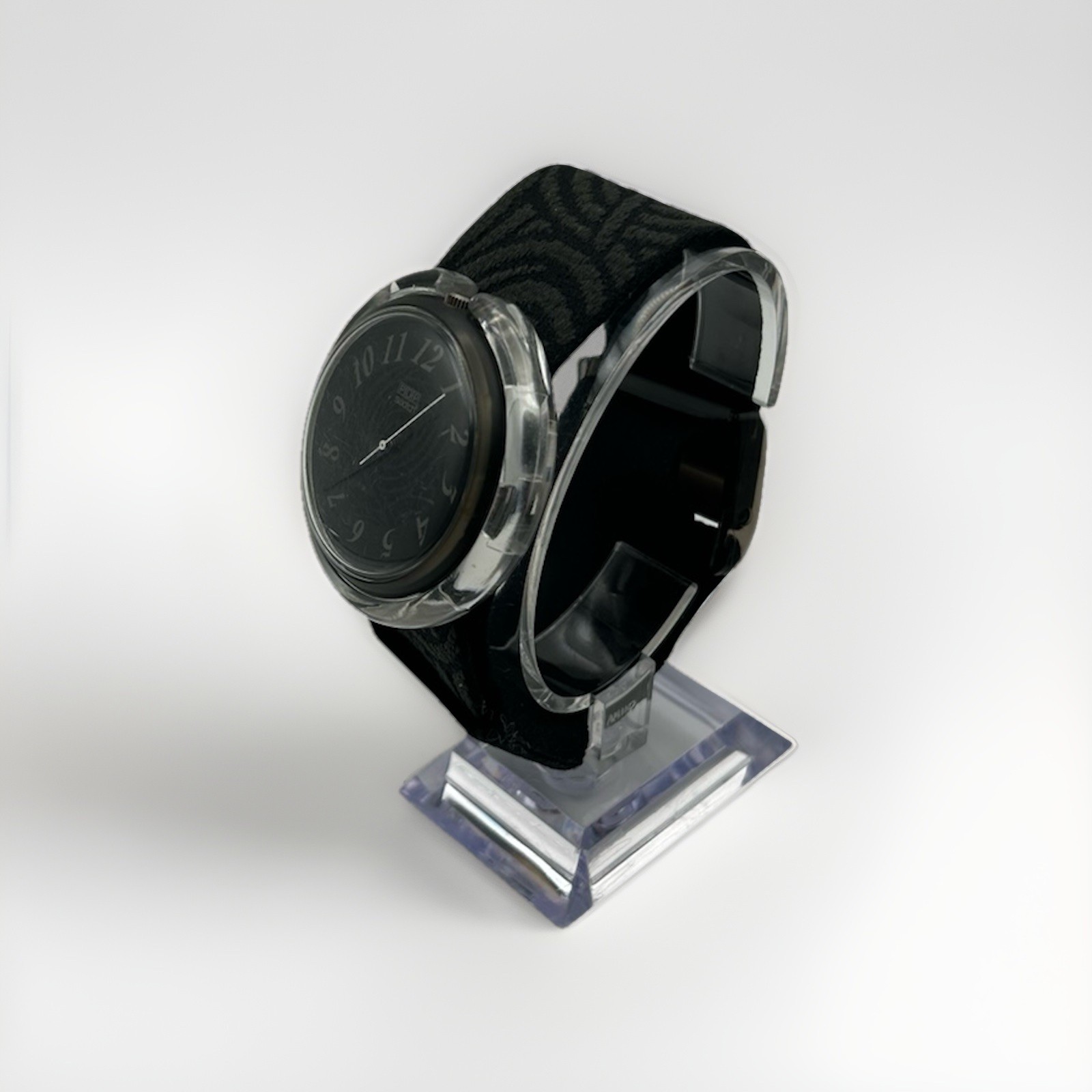 Swatch Pop Watch, Black Dial Mens and Womens Swiss Made Fully Functional New Bat
