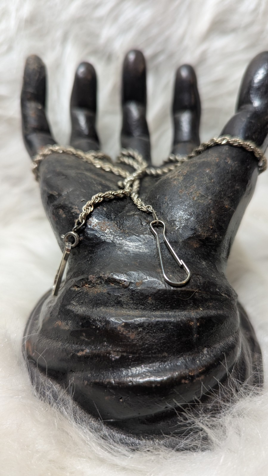 Victorian Style Watch Fob Chain 23″ Long Twisted Chain Not Signed But Real Nice