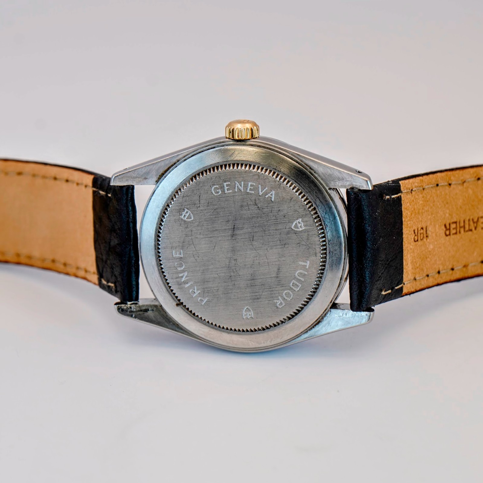 2000s Tudor Prince Date 74033 Watch Linen Dial 34mm Automatic Wristwatch
