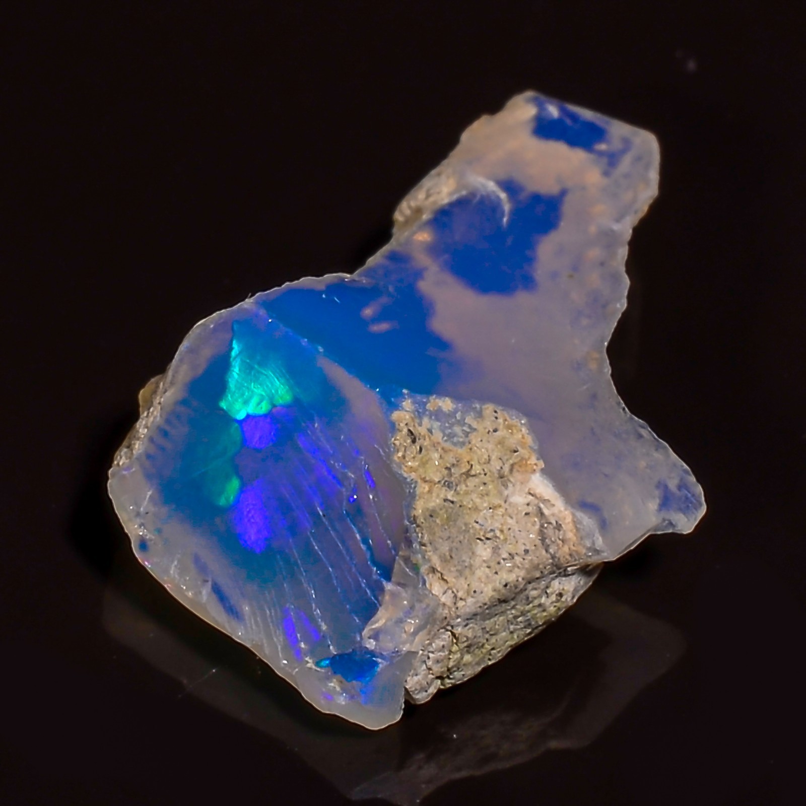 Natural ETHIOPIAN OPAL ROUGH Multi Fire Specimen Rough 9.05 Ct 16x24x7 mm TP544