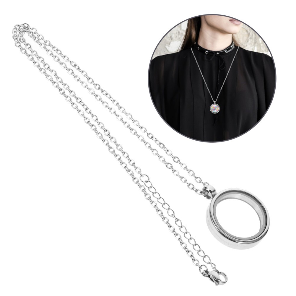 Hair Picture Charm Charms for Jewelry Making Disc Necklace Locket