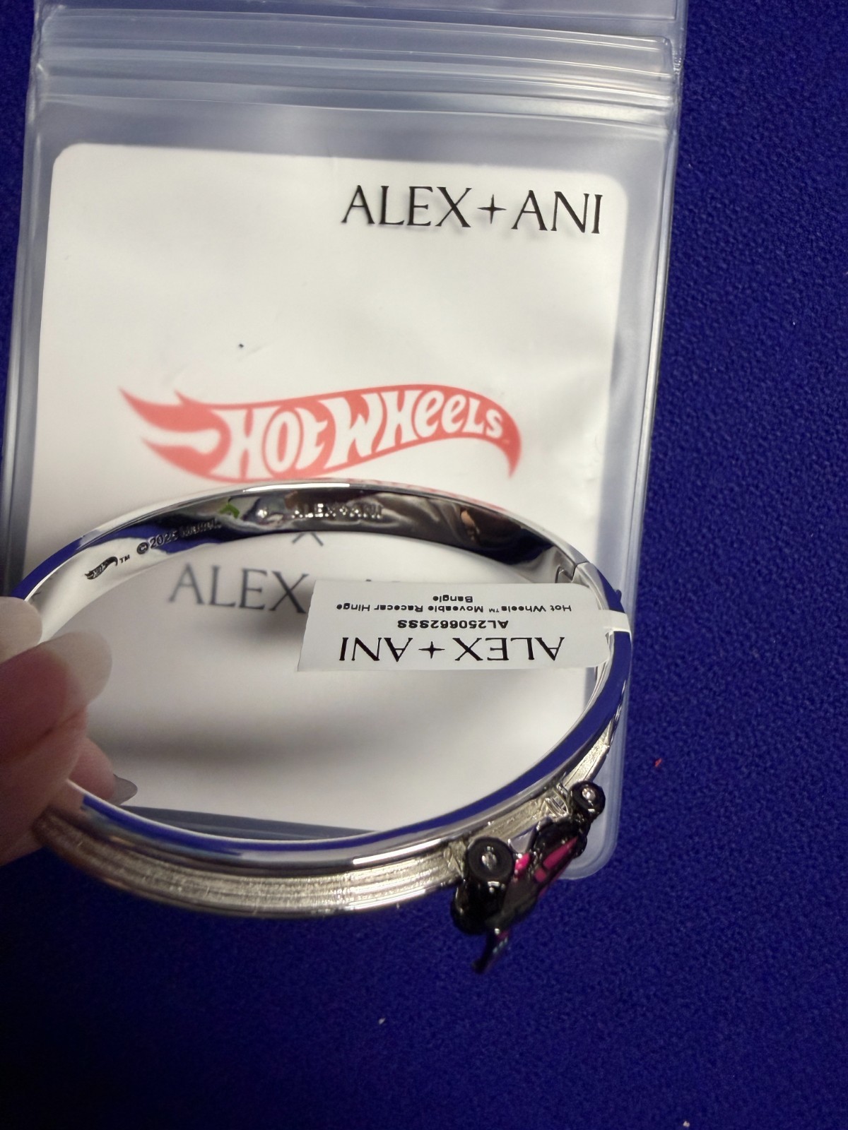 Alex and Ani Hot Wheels Moveable Racecar Hinge Bracelet NEW