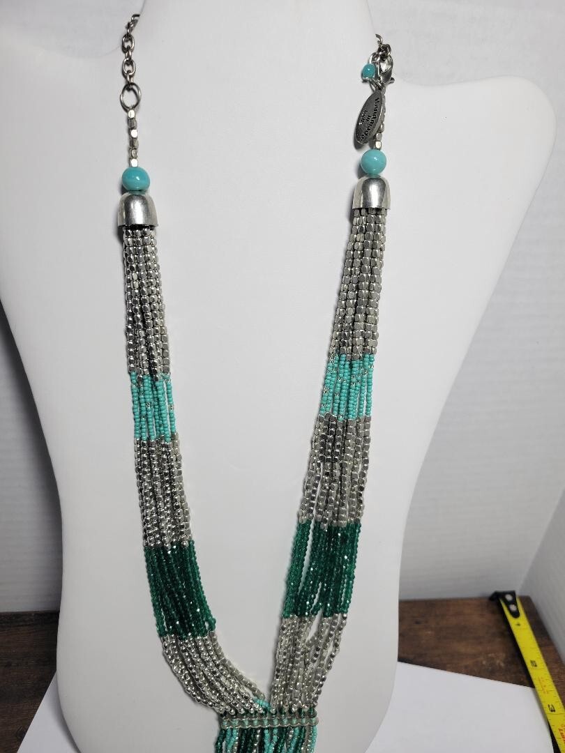 Beaded Necklace Himalayan Gems Potay Kinaara Tassel Handmade In India