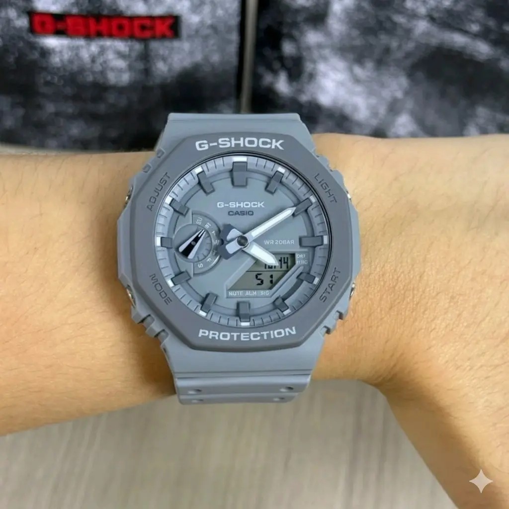​Casio G-Shock GA-2110ET-8A “CasiOak” Grey – Carbon Core Guard