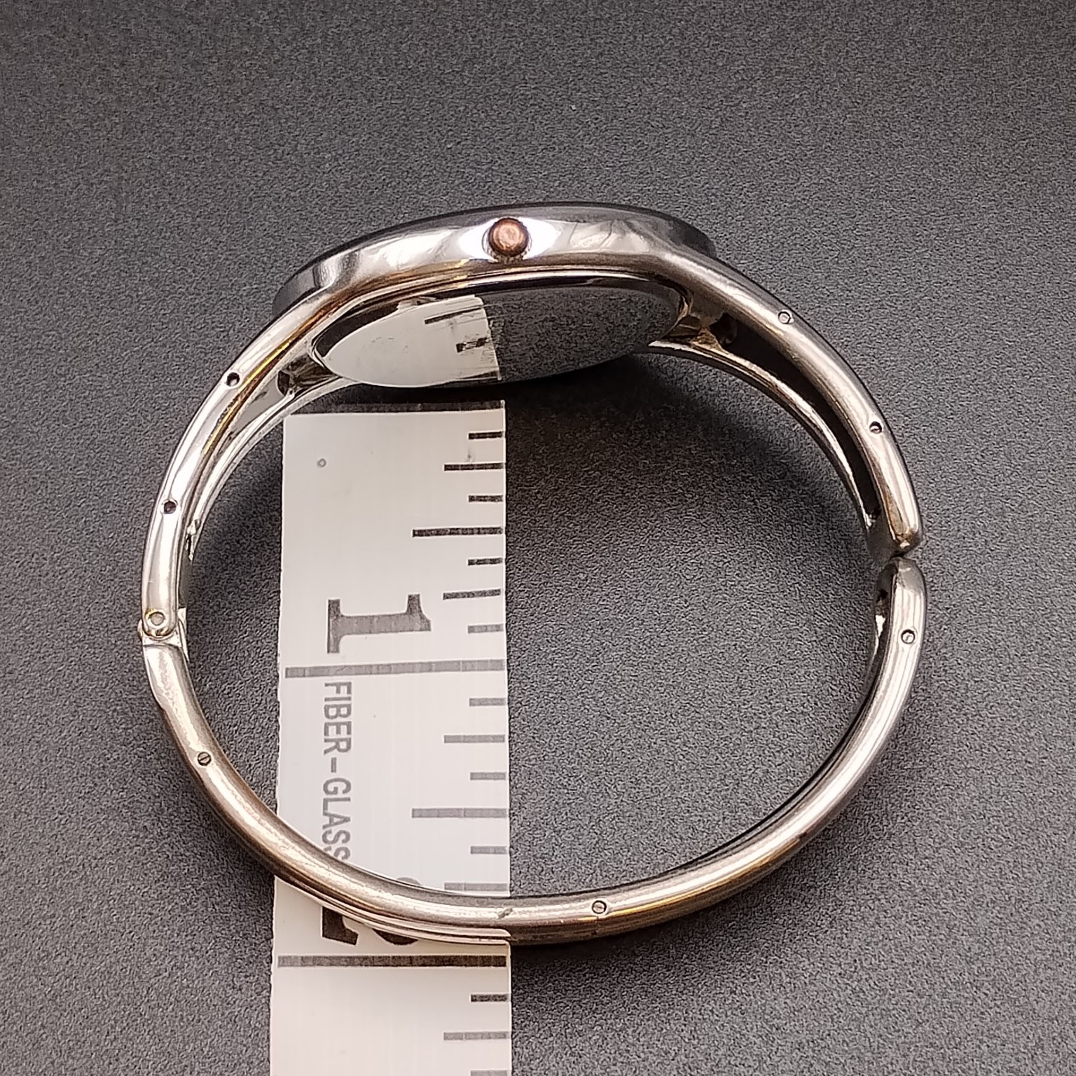 NARMI SKU4009 Wristwatch Silver-Tone Zebra Print Bangle Japan Movt