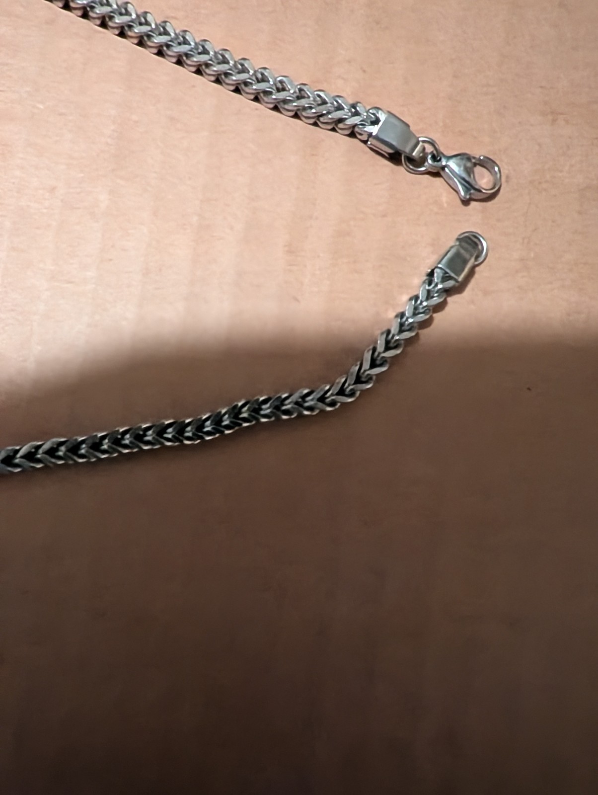24″ s.steel foxtail chain by Metallo approx.32 grams