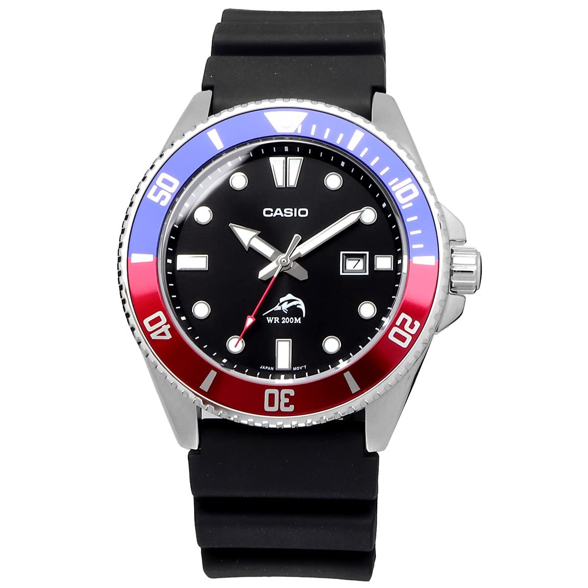 CASIO Diver Watch MDV-106B-1A2V Blue x Red Bezel Men’s