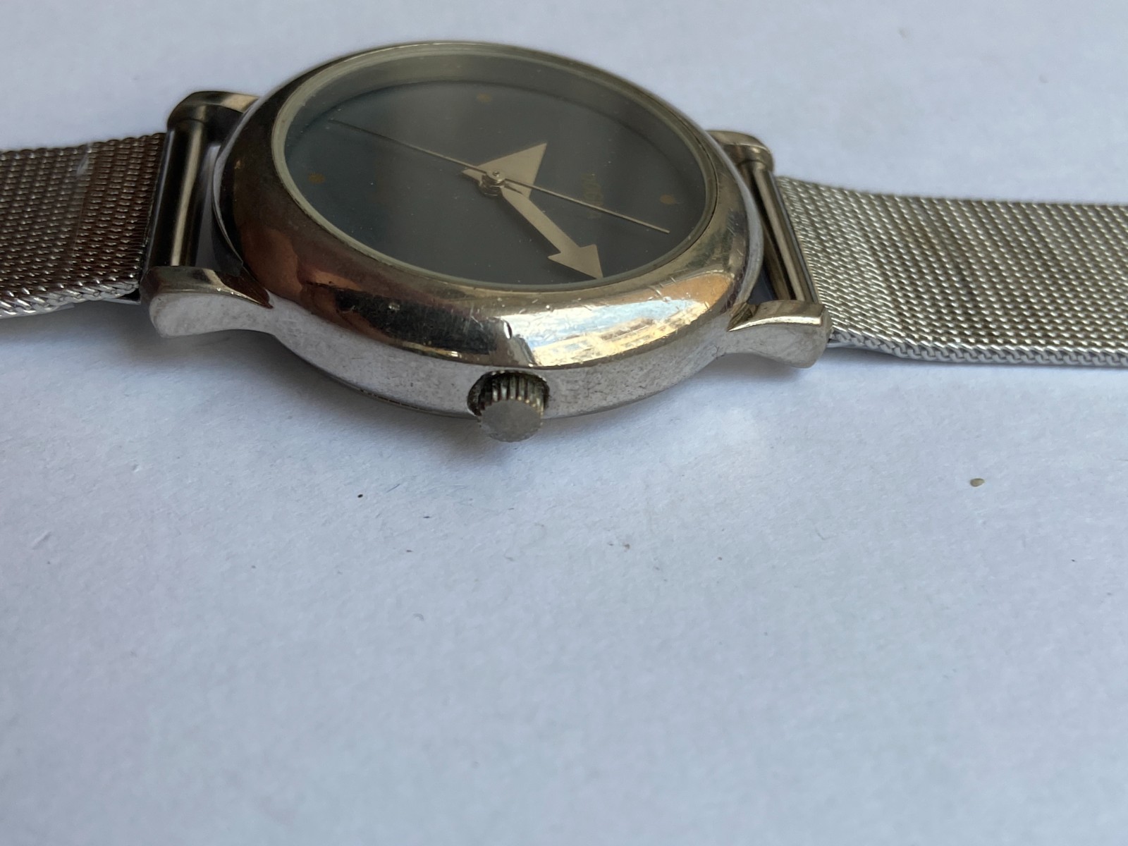 RARE MEN WRIST WATCH SWATCH QUARTZ DOGMA FRANCE THINLINE C-80 3 JEWELS WORK