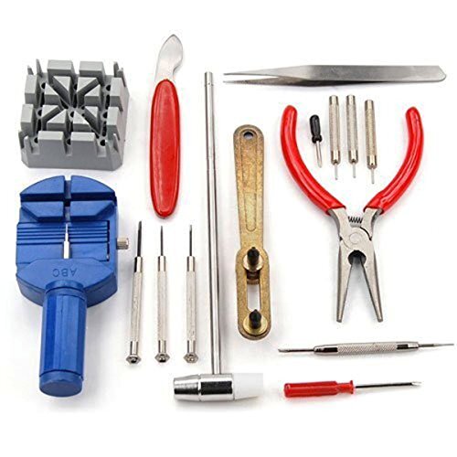 16 Piece Watch Repair Tool Kit Set – Pin and Back Remover Wrist Strap Adjust