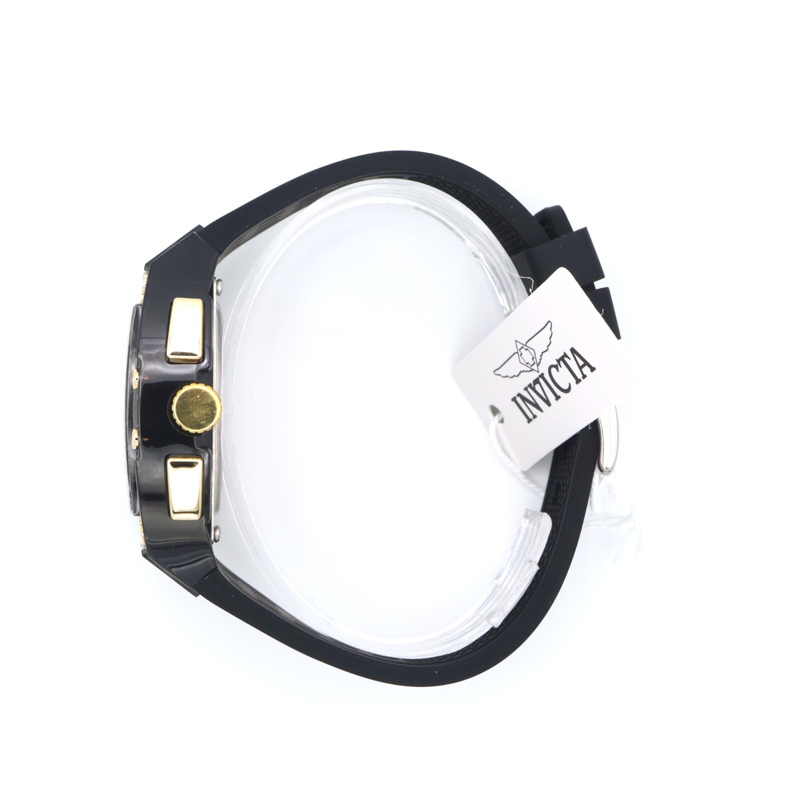 Invicta S1 Rally 70148 Rally Shadow 42mm Black Gold Dial Silicone Strap Quartz