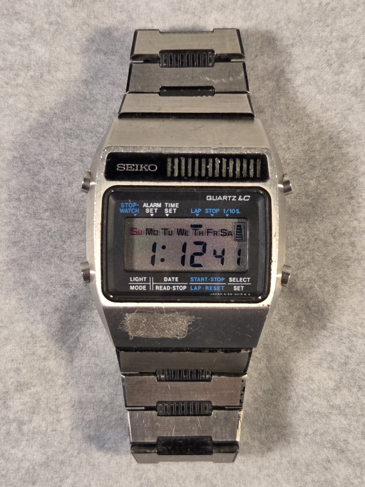 Vintage 1978 Seiko A159-5019-G Alarm Chronograph Quartz Men’s Wristwatch Works