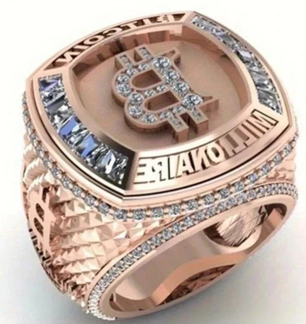 2Ct Round Cut Real Moissanite Customize Letter Wedding Ring 14K Rose Gold Plated