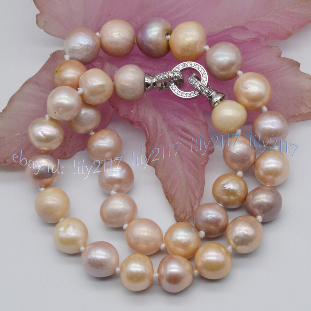 Natural Pearl 12-14mm Rare Multicolor Baroque Keshi Edison Pearl Necklace 14-48′
