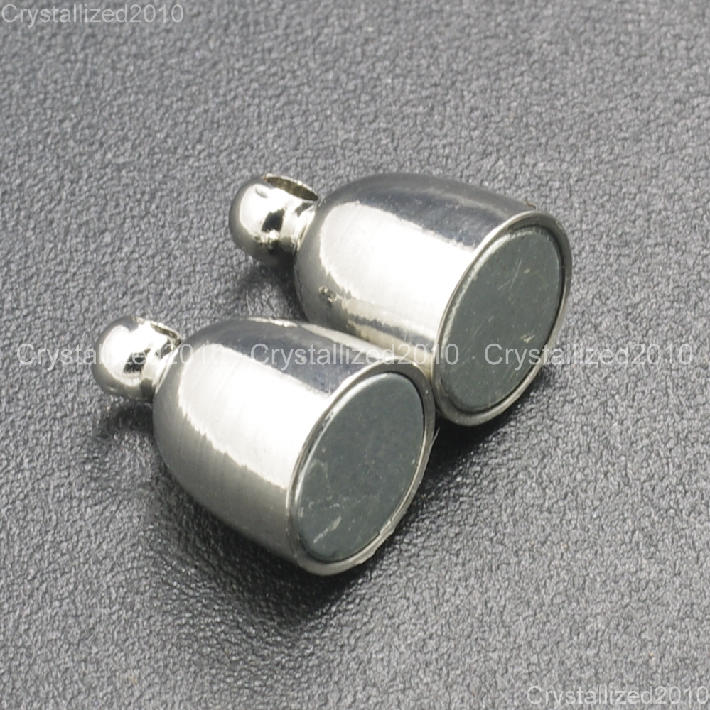 Pewter Plated Strong Magnetic Smooth Metal Connector Clasps Findings 7mm x 20mm