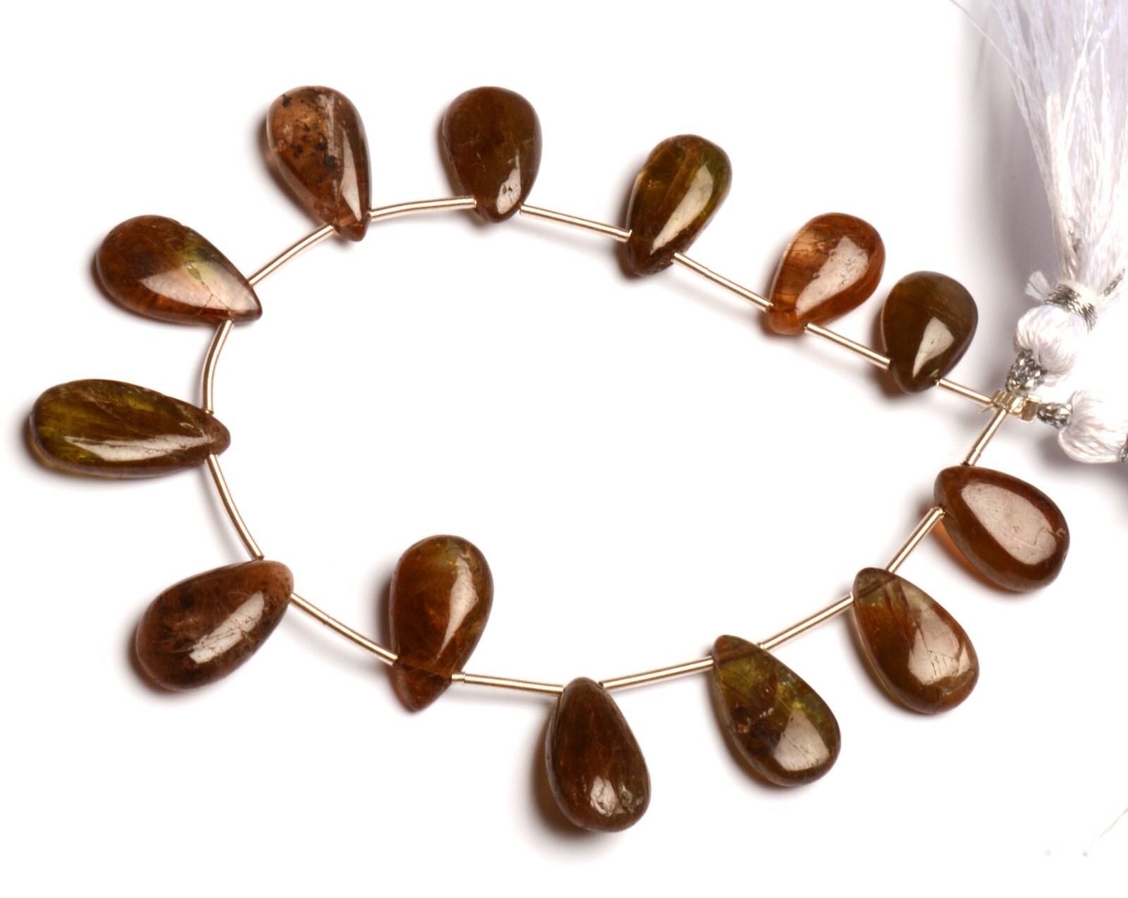 Natural Andalusite Gems 13×7 to 16×8 mm Size Smooth Pear Shape Beads 6.5″ Strand