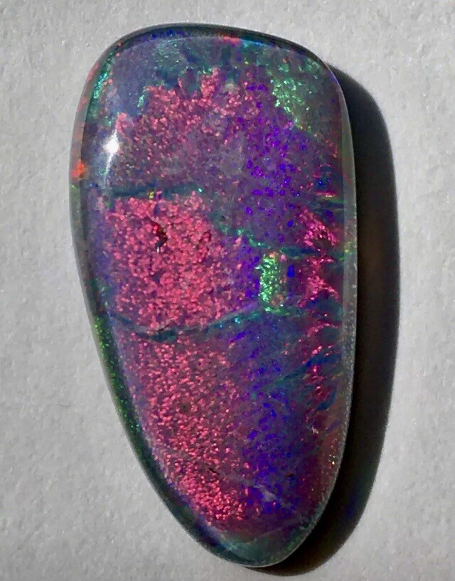 BRILLIANT GIANT 17.90cts AUSTRALIA OPAL TRIPLET RAINBOW🌈 PEACOCK HARLEQUIN FIRE
