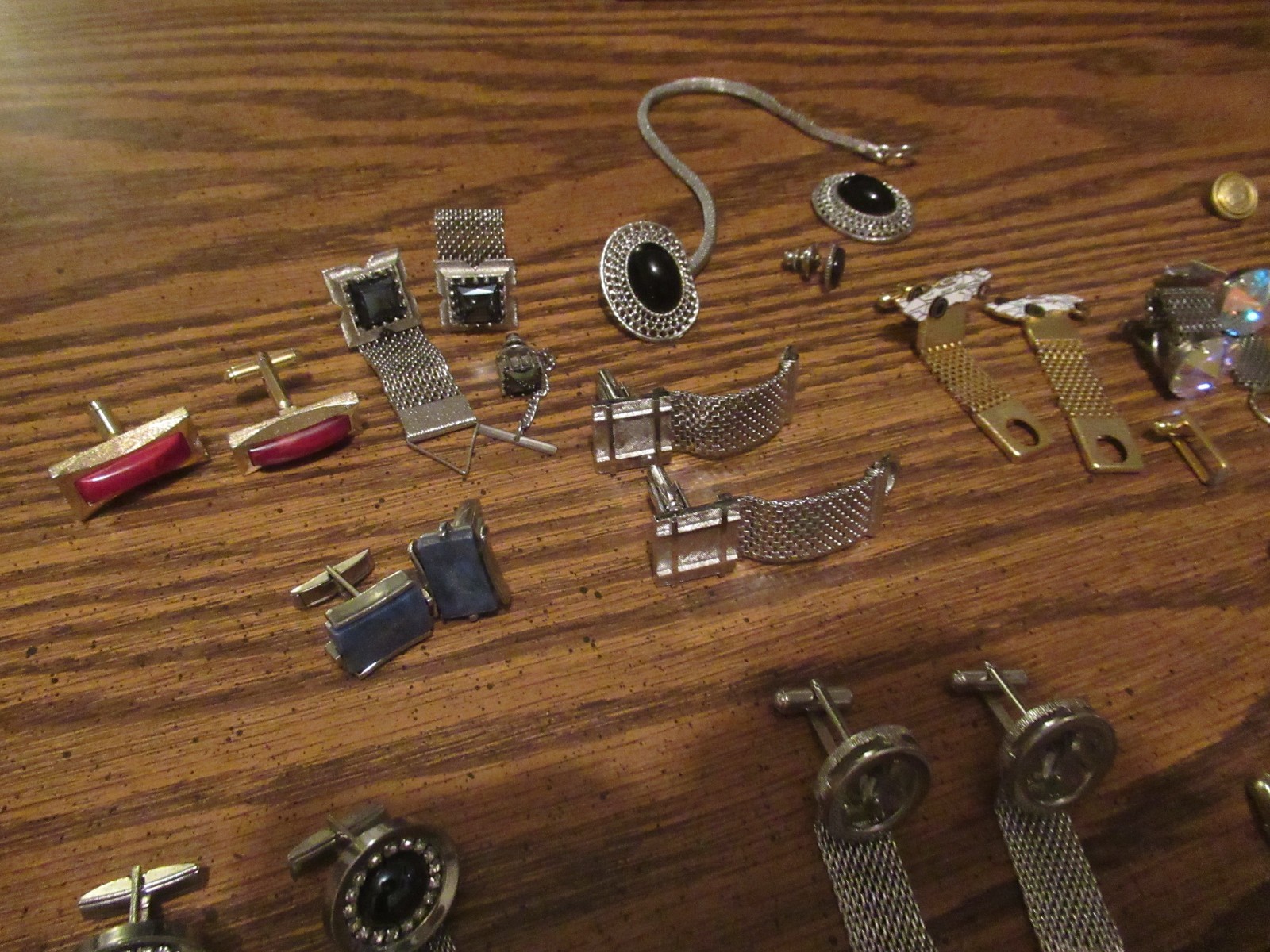 Lot of Tie pins tacks Clips Cufflinks more vintage