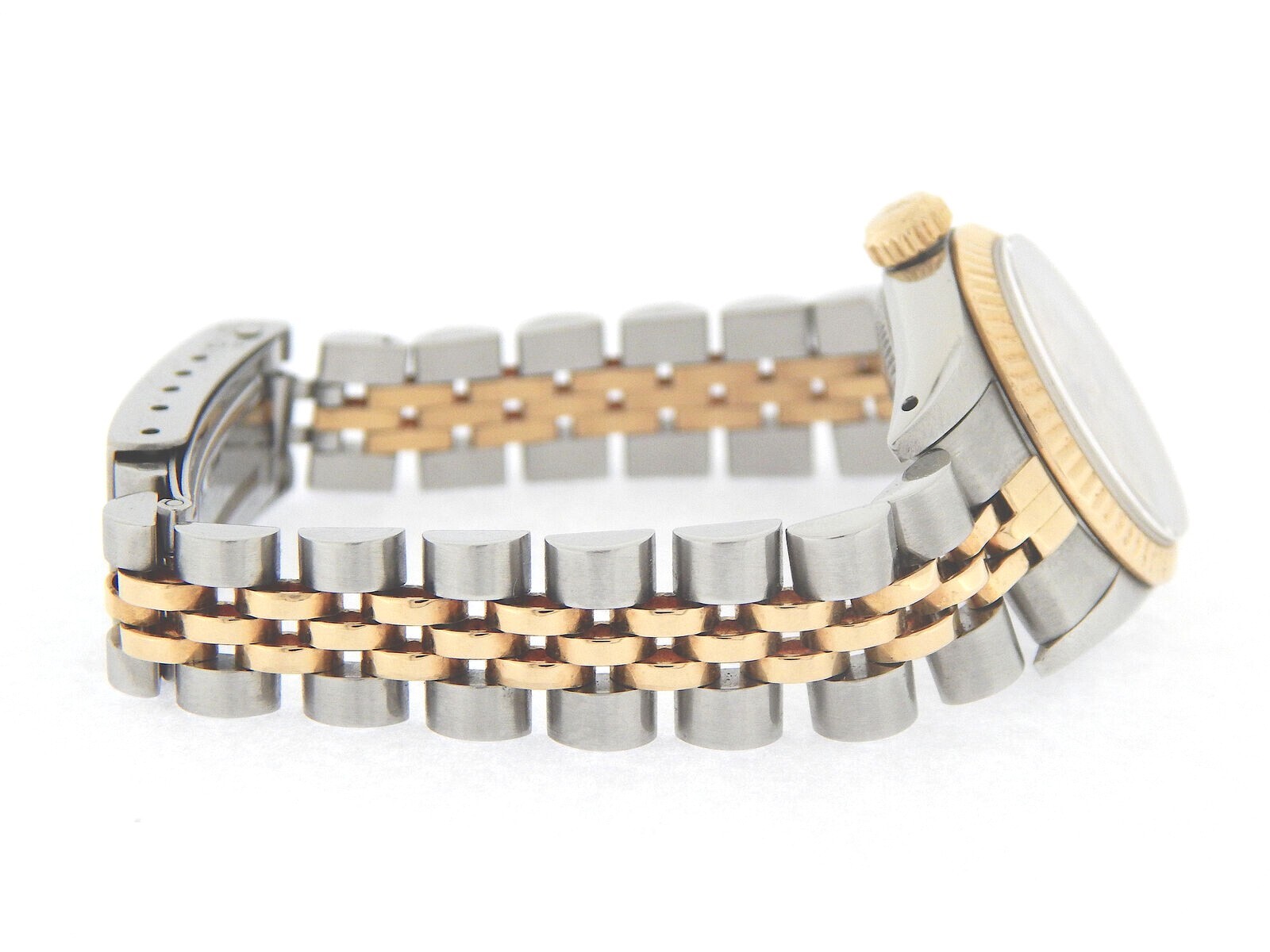 Lady Rolex 2Tone 18k Gold/Stainless Steel 67193 Oyster Perpetual Watch Champagne