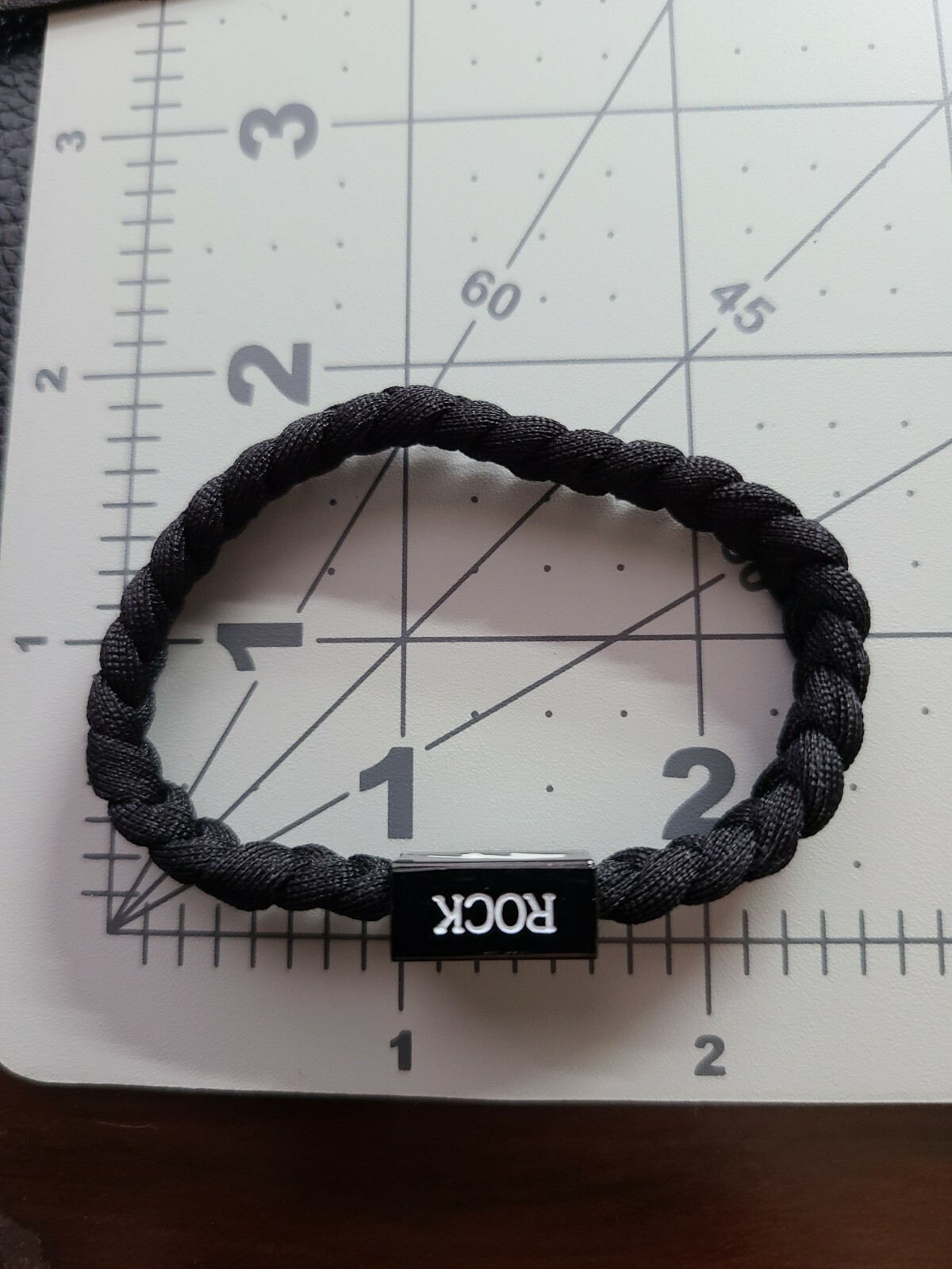 NEW AC/DC ROCK BAND RETRO CLUB UNISEX BLACK BRAIDED STRETCH BRACELET CONCERT