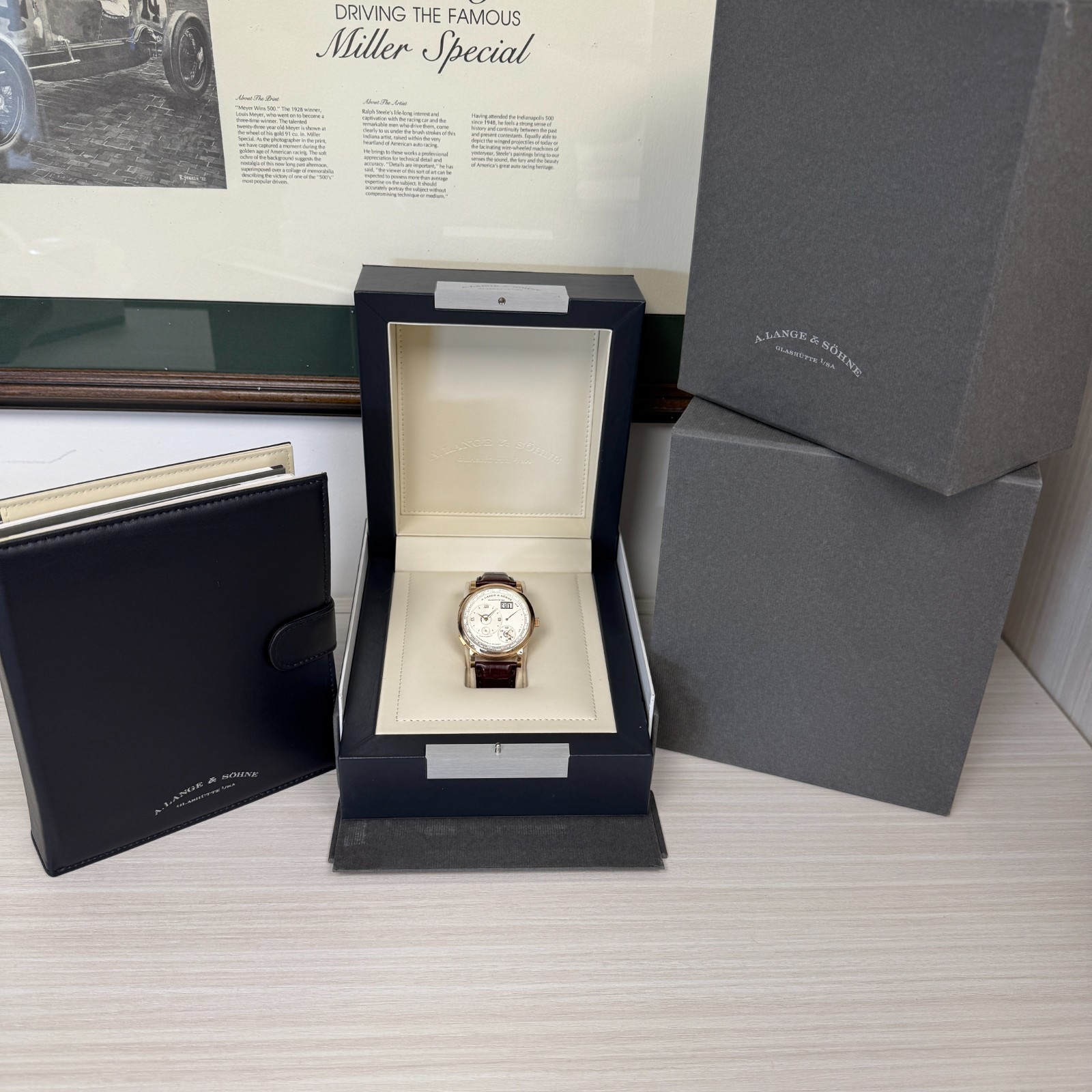 A. Lange & Söhne Lange 1 Time Zone in 18k Pink Gold 136.032 Box and Papers
