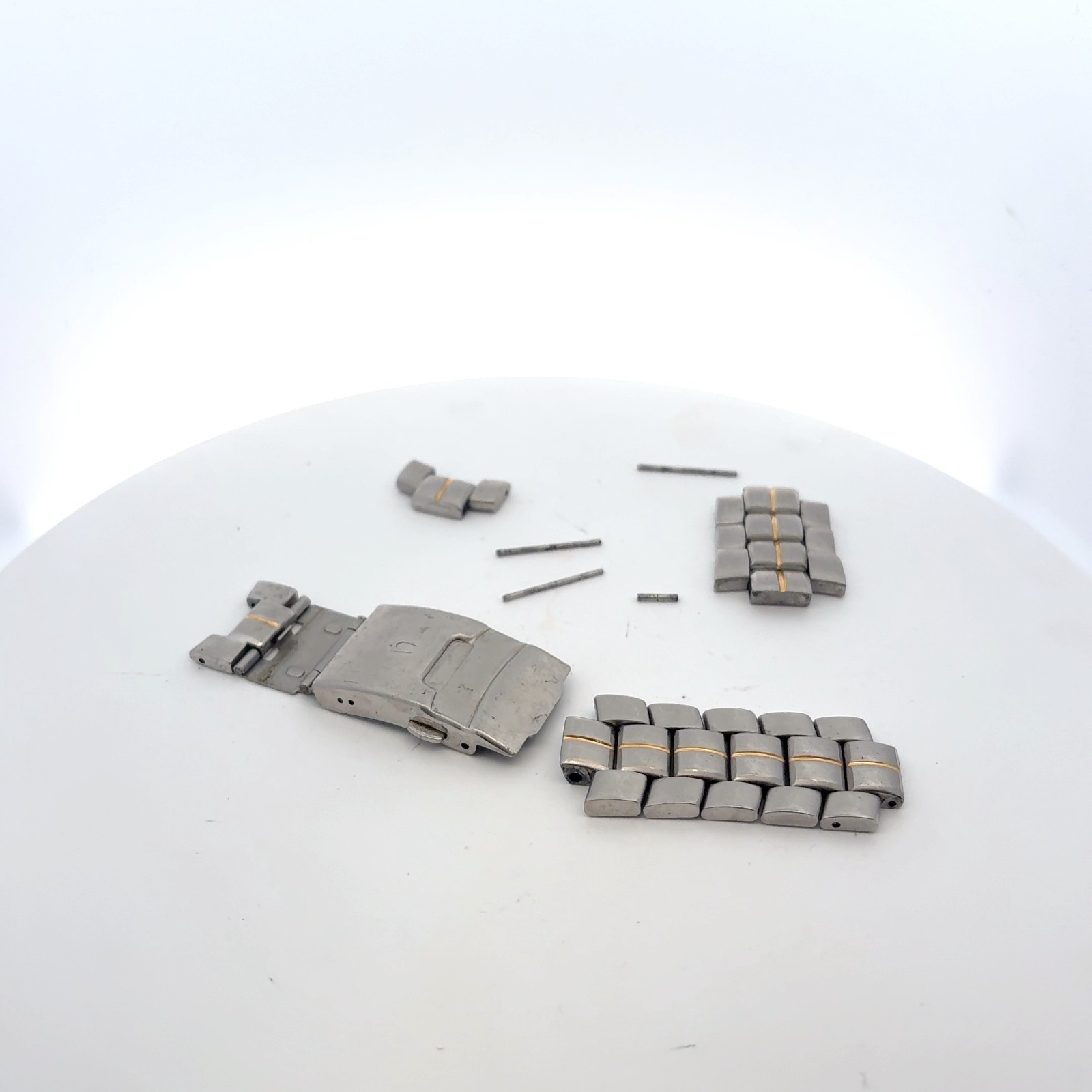 Bulova 98B400 Stainless Steel Two-Tone Gold Watch Band, Clasp and Link Parts