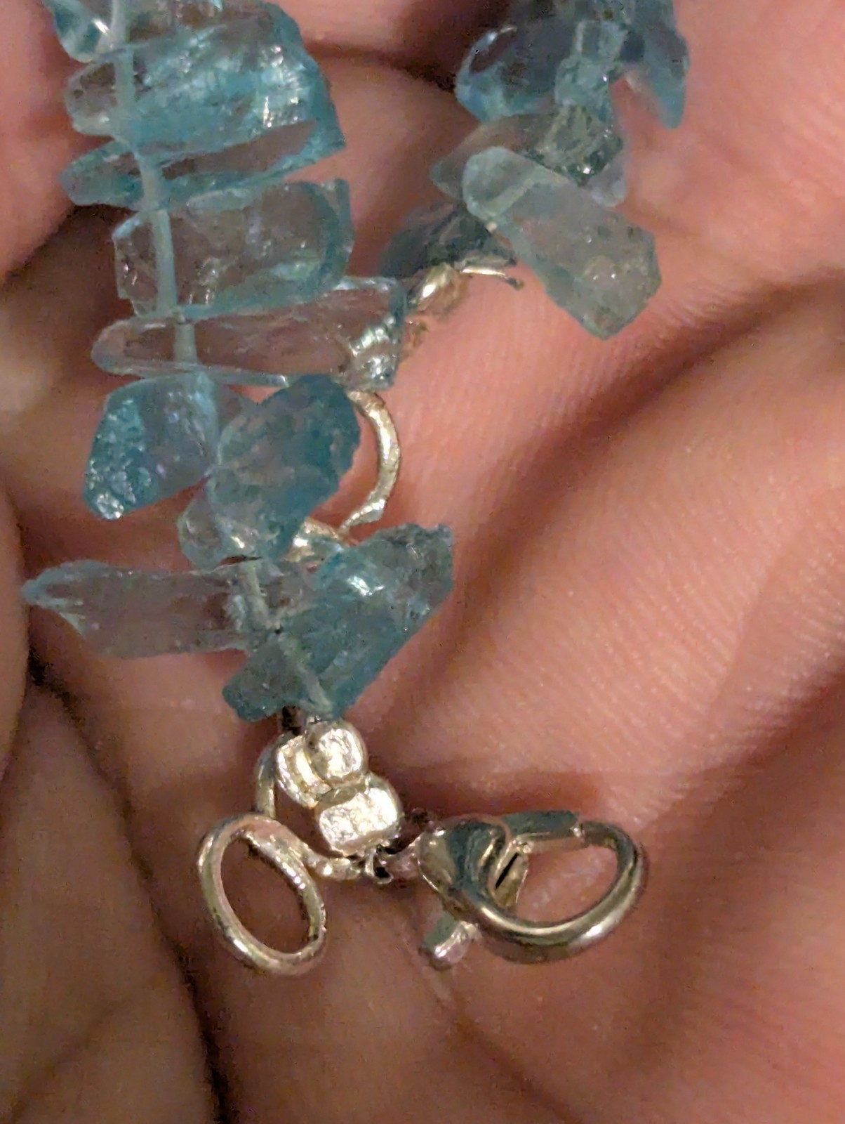 Light Blue sky apatite Crystal Bracelet 5.5 In