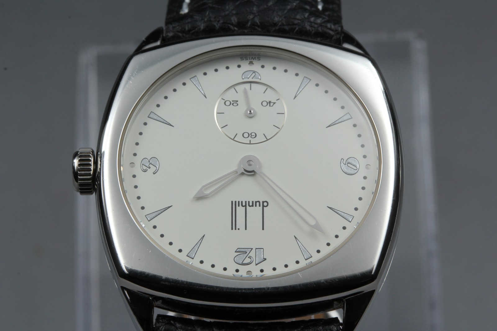 Vintage [Near MINT] Dunhill Centenary 113 Small Seconds White Quartz Men’s Watch