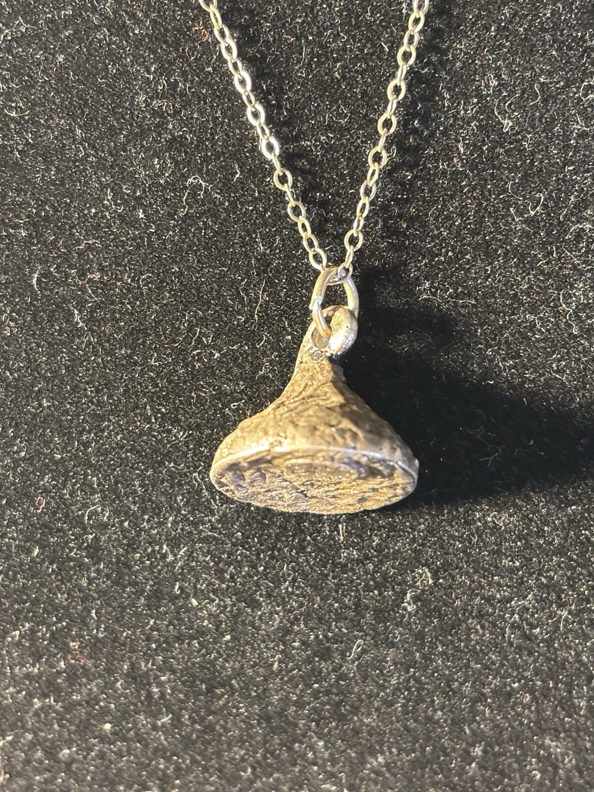 Vintage Sterling Silver ‘Hersheys Kiss’ Chocolate Drop Pendant Necklace