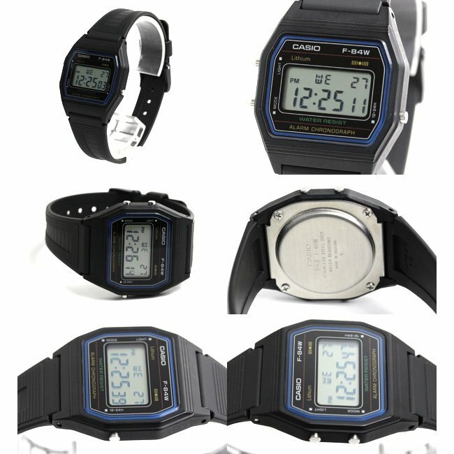 CASIO Watch Standard F-84W-1QJH Black Simple Designed Watch From JAPAN Digital