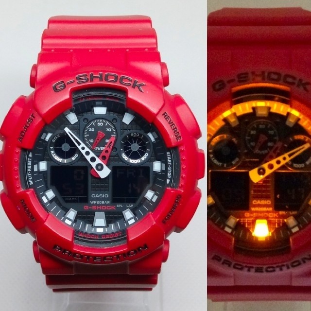 Big case Red model GA 100B 4AJF G SHOCK