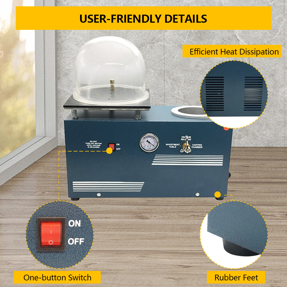 Jewelry Lost Wax Cast Combination Vacuum Investing Casting Investment Machine
