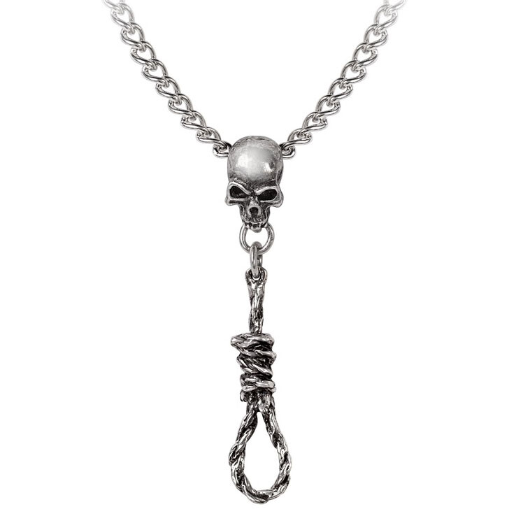 Alchemy Gothic Noose Around Your Neck Pendant Skull Metal Wear Necklace NWT P932