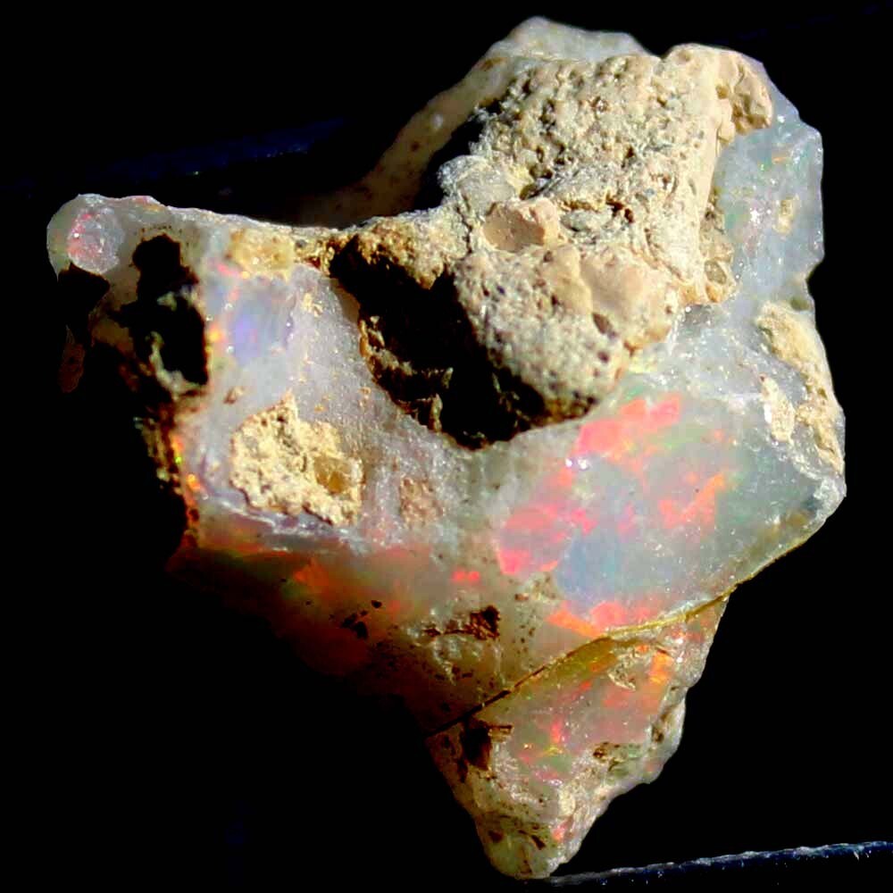 100%Natural Play Of Color Ethiopian Opal Rough Gemstone 13.45Ct 19X20X10MM BC-15