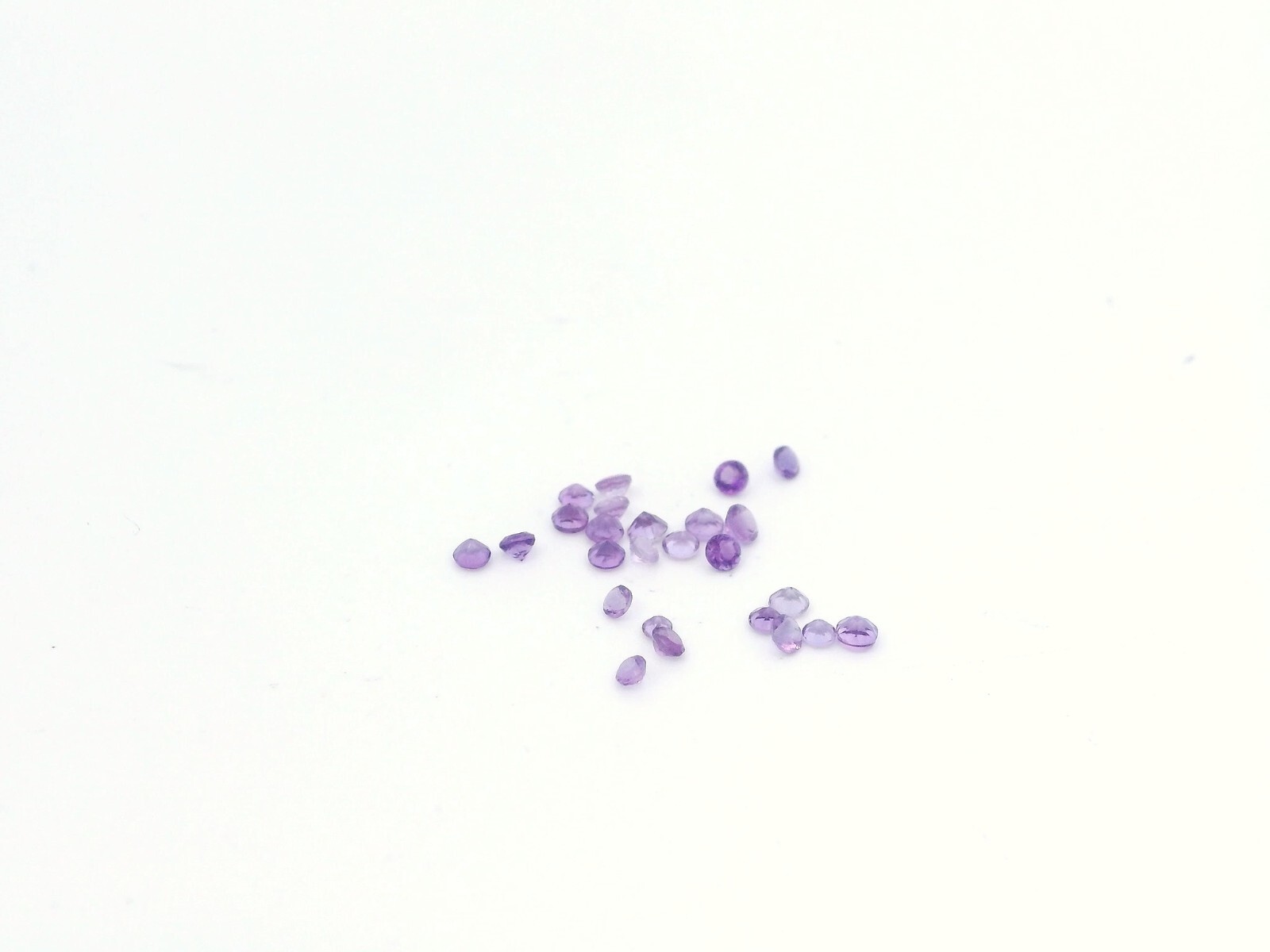 0.05ct Loose Round Cut Genuine Amethyst 2.4mm & Under