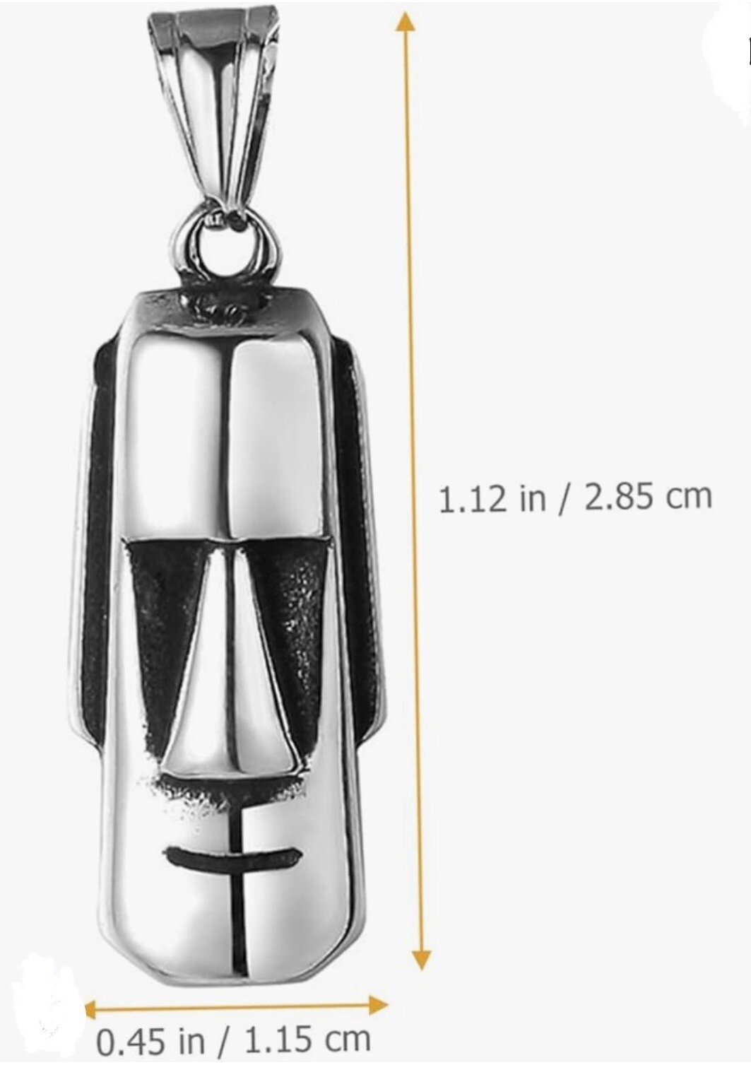 Stainless Steel Moai Tiki Pendant Only ( No Chain )