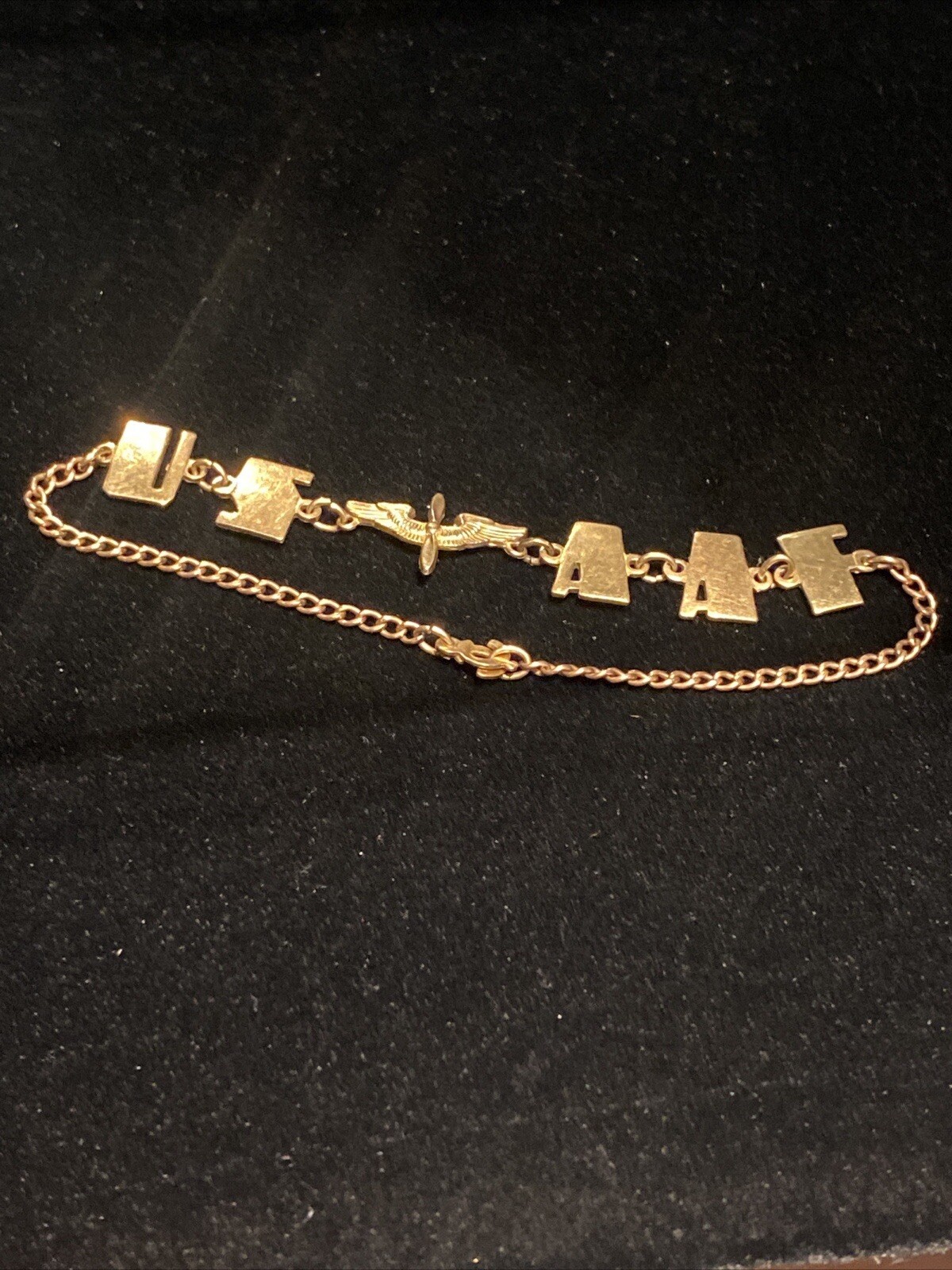 United States Armed Air Force World War 2 Bracelet Rare 10kt Gold Em Stamped