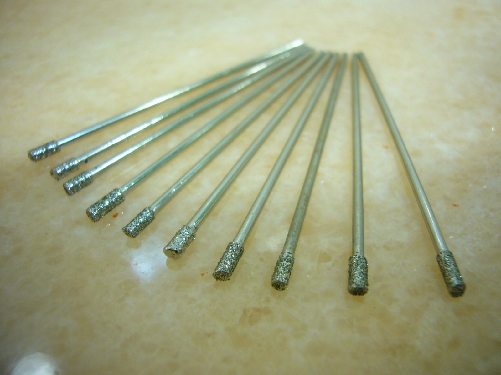 20 pieces of THK Diamond rotary SOLID drill grinding bit from 1mm to 2.5mm