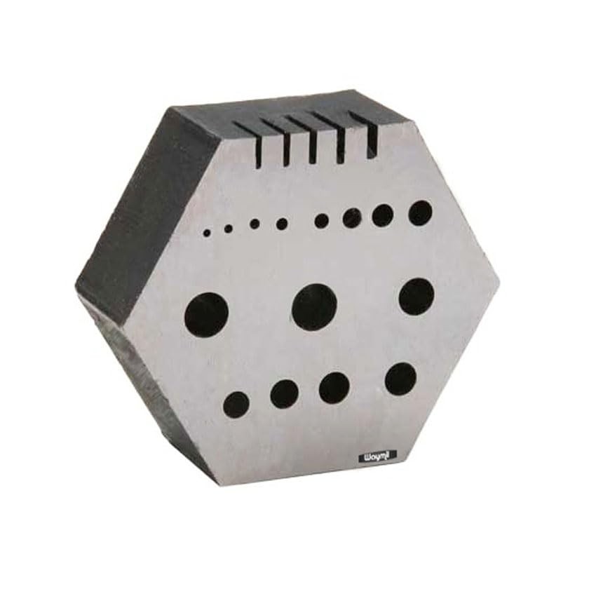 Hexagonal Steel Riveting Anvil Block 7/8″ Thick Multi-Functional Bench Hex Steel