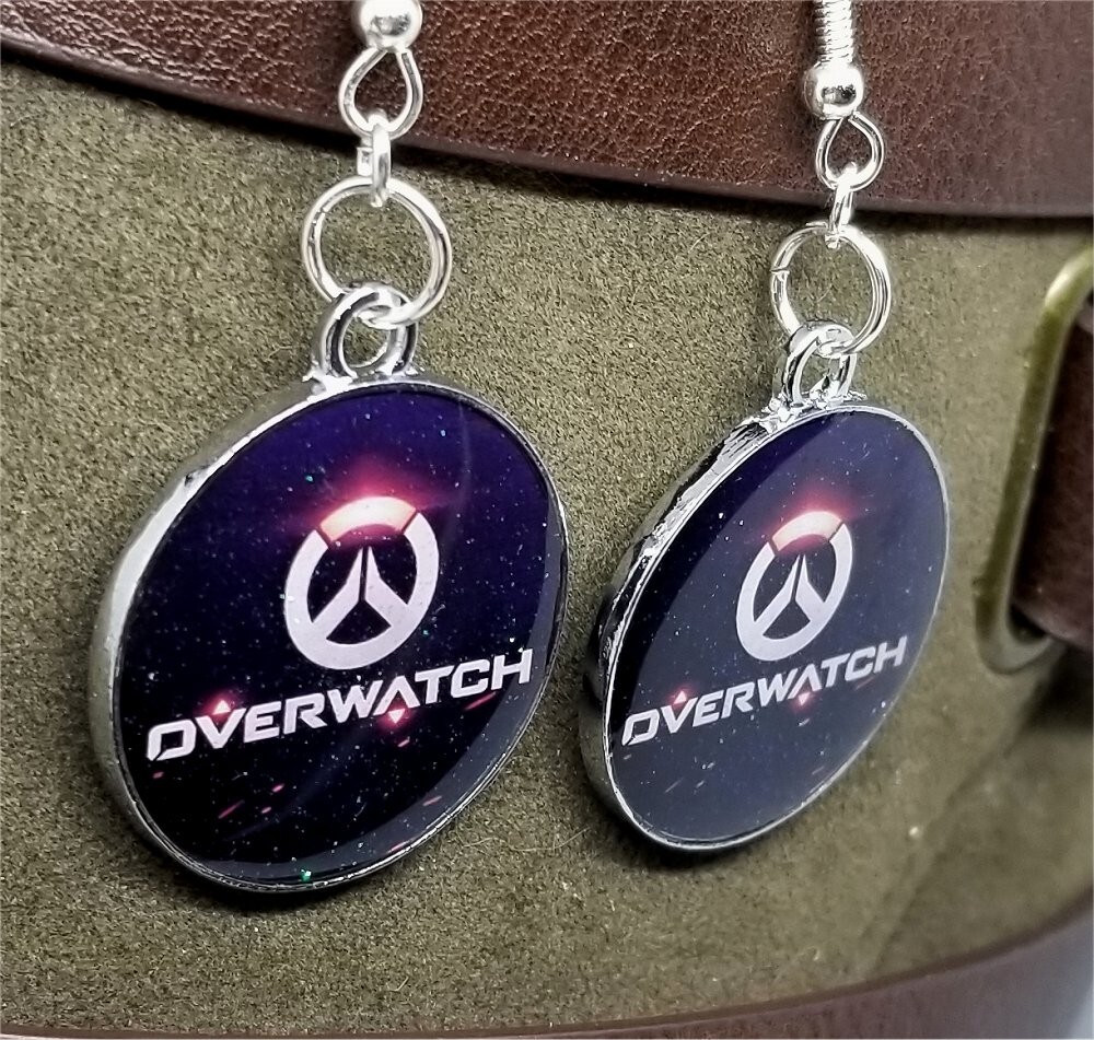 Overwatch Title and Emblem Charm Earrings