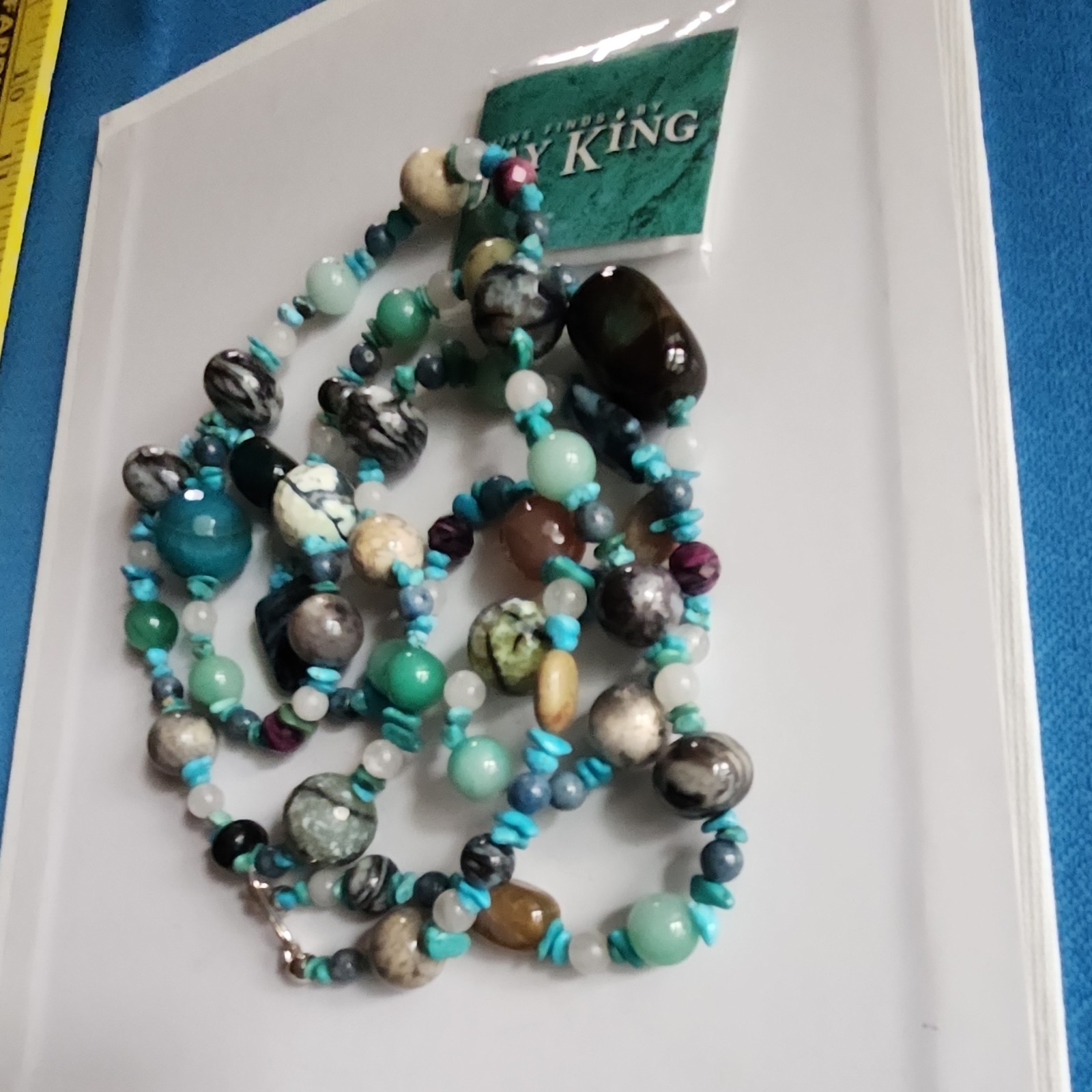 Mine Finds by Jay King Handcrafted Beaded Turquoise Necklace Multicolor 25-30in