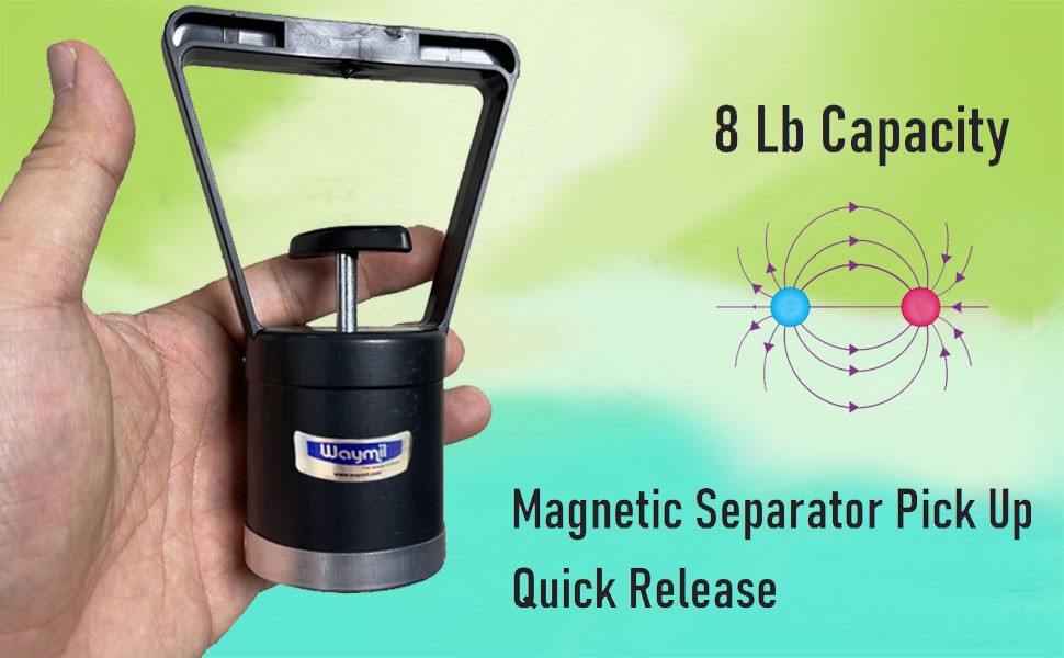 Waymil Quick Release Magnetic Separator Pick Up Tool 8 Lb Capacity Spring Loaded