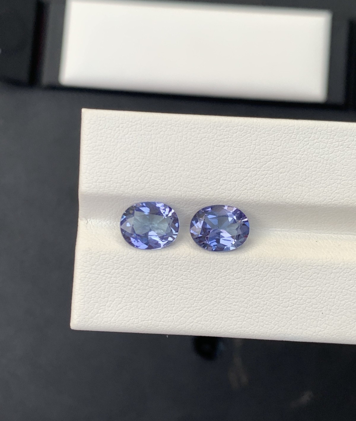 3.80 Ct Natural Tanzanite Pair Light Blue Color Oval Cut Loose Gemstone