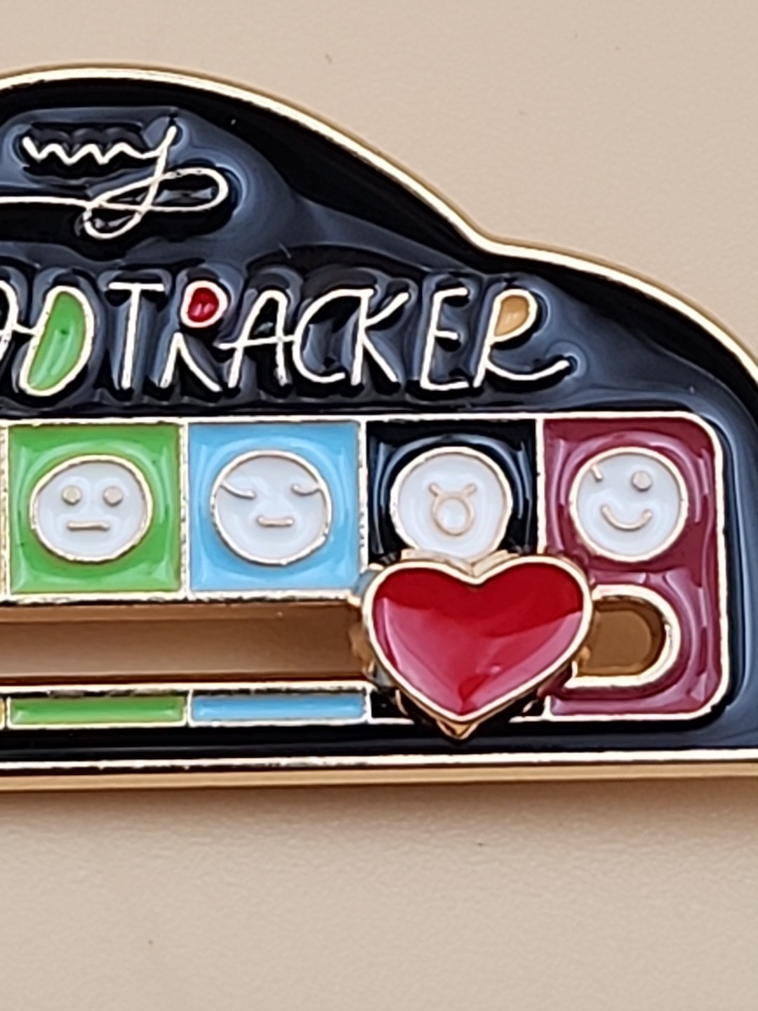 2 pack Interactive My Social Battery Emoji/My Moodtracker Emoji Enamel Pin NEW