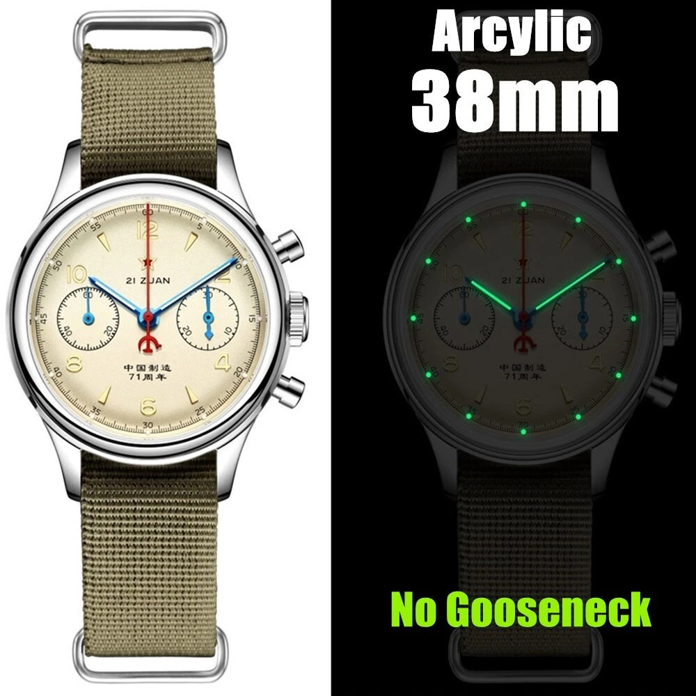 SEAKOSS 71Anniversary 38mm Acrylic Crystal No Gooseneck Vintage Mechanical Watch
