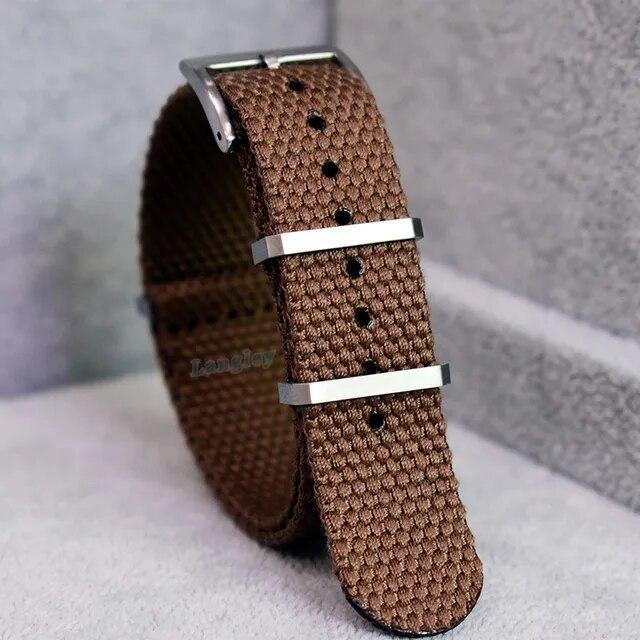 Nylon Cotton Blended Retro Soft Watch Band 20mm 22mm Pilot Ballistic Army Strap