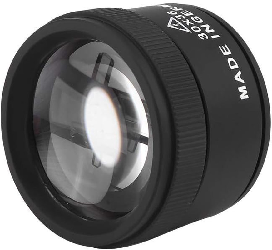 30X Jewelry Magnifier, Professional Optical Magnifier Glasses 30X Magnifying Len