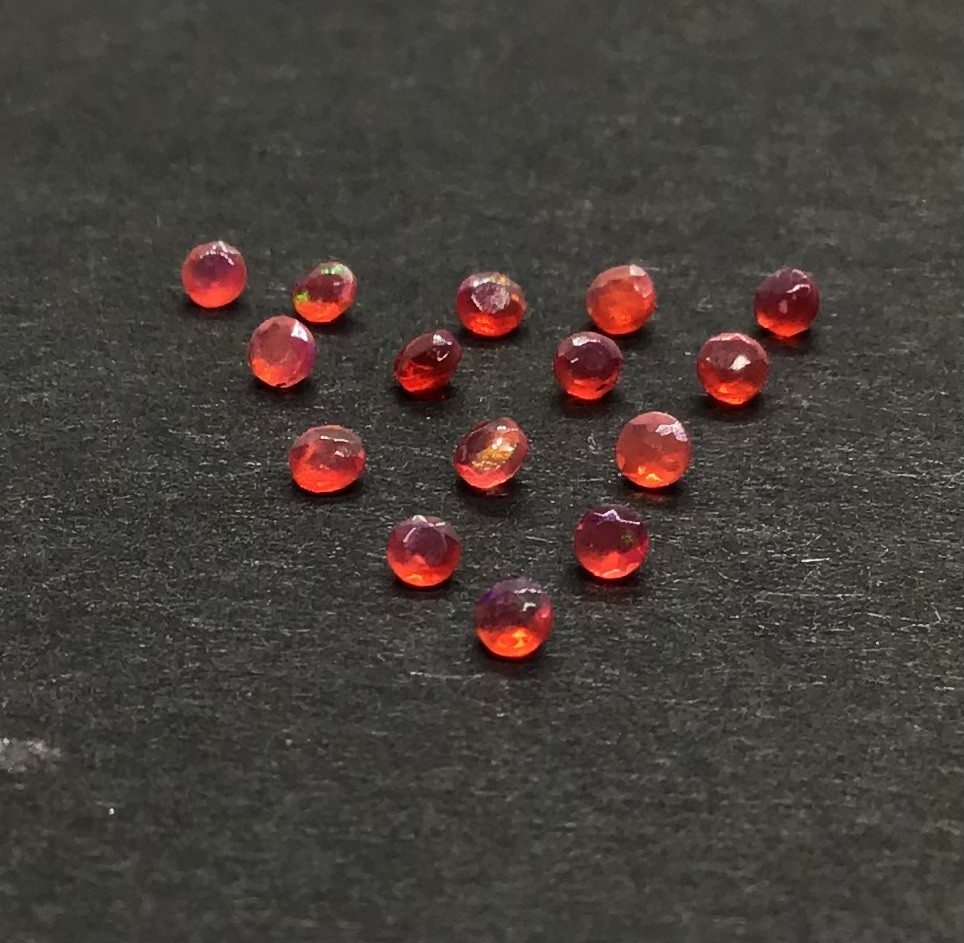 AAA Natural Ethiopian Red Fire Opal Round Cut Loose Gemstone For All Jewelry