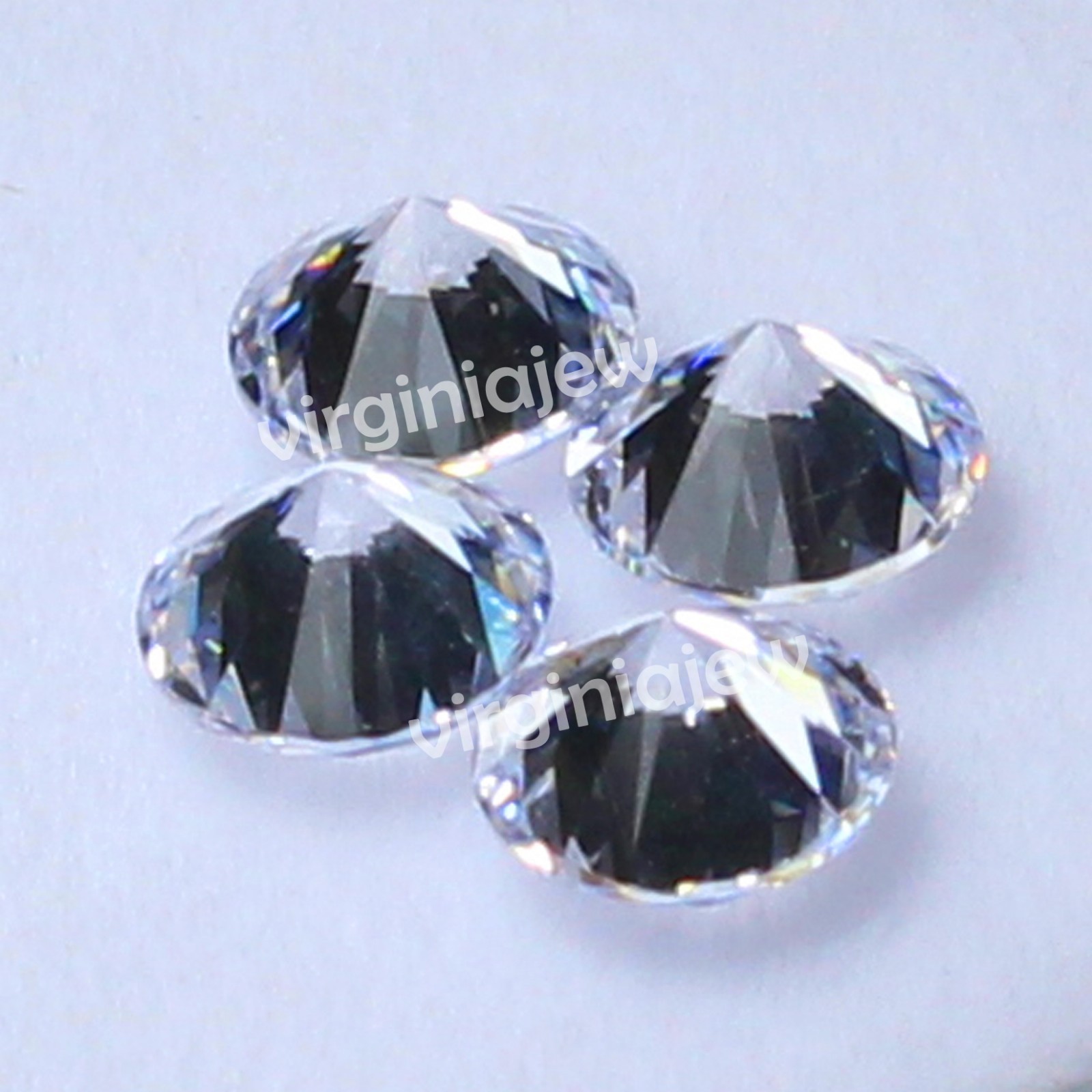 Natural 4.80 Ct D Color VVS1 White 7.00 MM Round Brilliant Cut Diamond 4 Pcs Lot