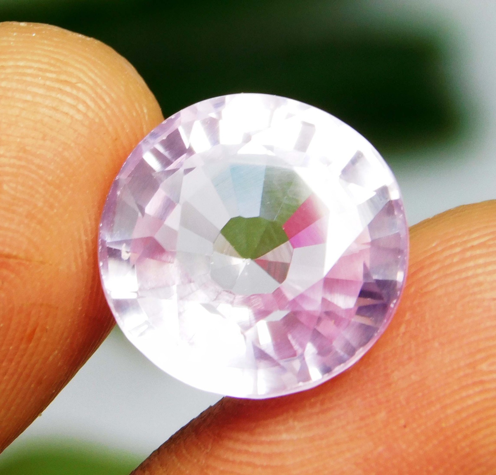 Certified 13.45 Ct Natural Pink Kunzite Round Brazilian Loose Gems 13.2×13.2mm